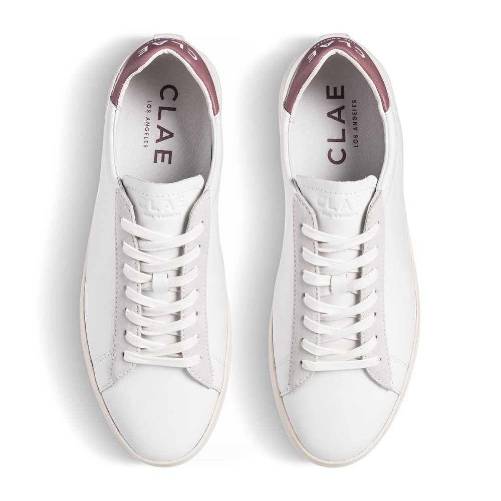 CLAE BRADLEY CALIFORNIA Shoes Womens USA721-Y36 In White Leather Panama